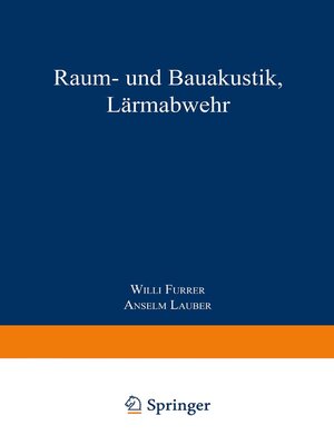 cover image of Raum- und Bauakustik, Lärmabwehr